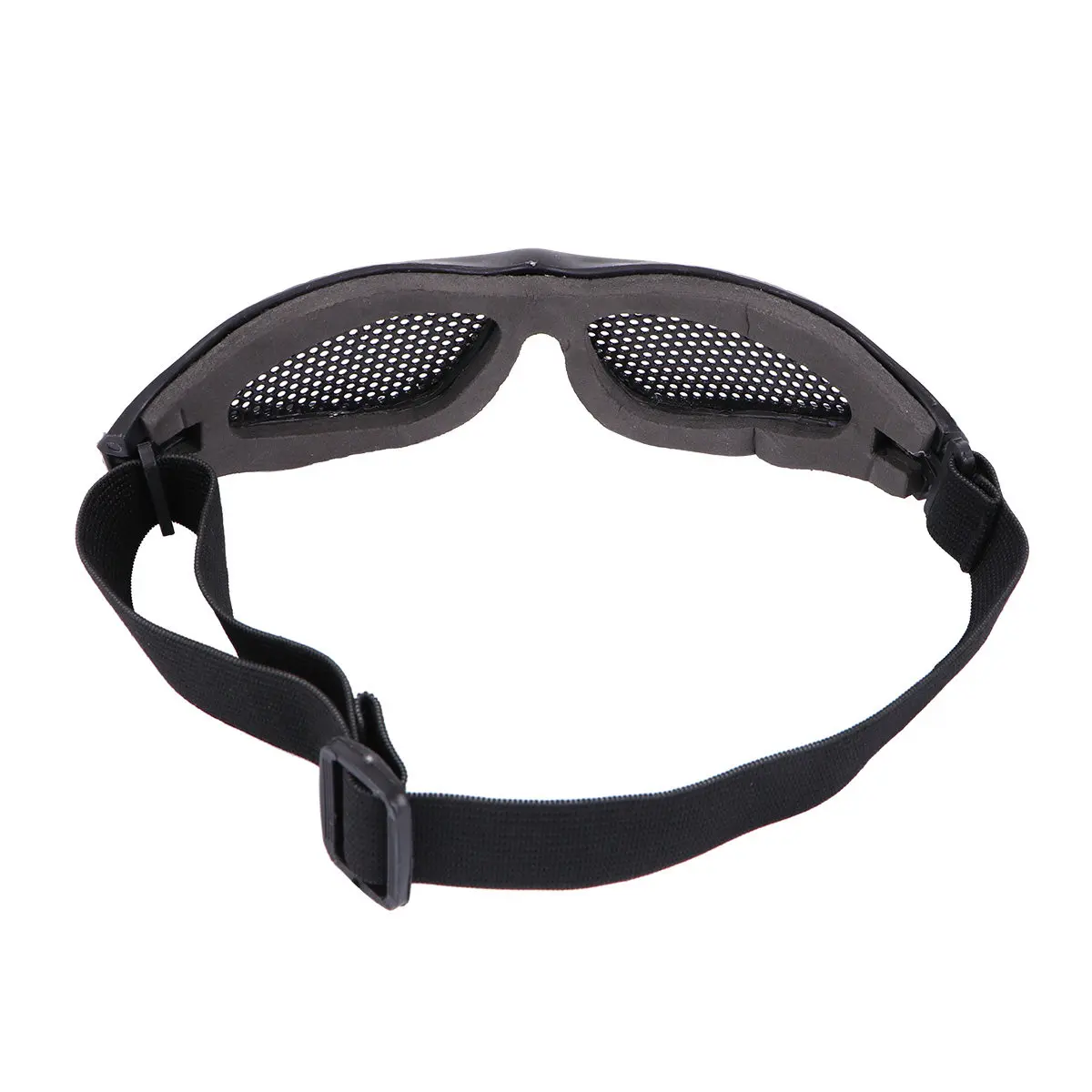 

Tactical Goggles Outdoor Skiing Protective Gear Adjustable Strap Hollow Design Black