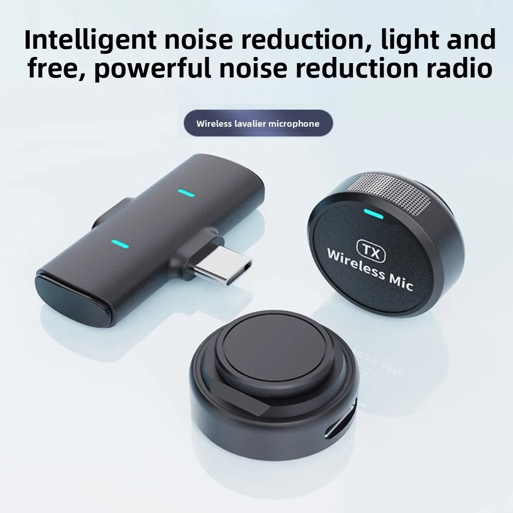 2 in 1 Lavalier Lapel Microphone Magnetic Attraction Button MIC Lavalier Microphone Portable Mini Wireless Lavalier Mic