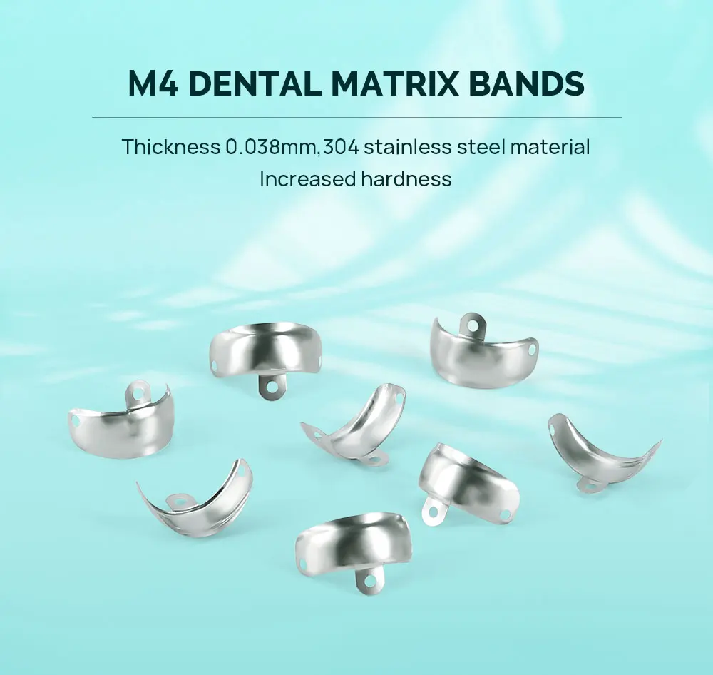 50 stücke AZDENT Dental Matrix Bands Schnitt Konturierte Metall Matrizen Matrix Für Zähne Ersatz Zahnarzt Werkzeug Zahnmedizin Material – Detail 1