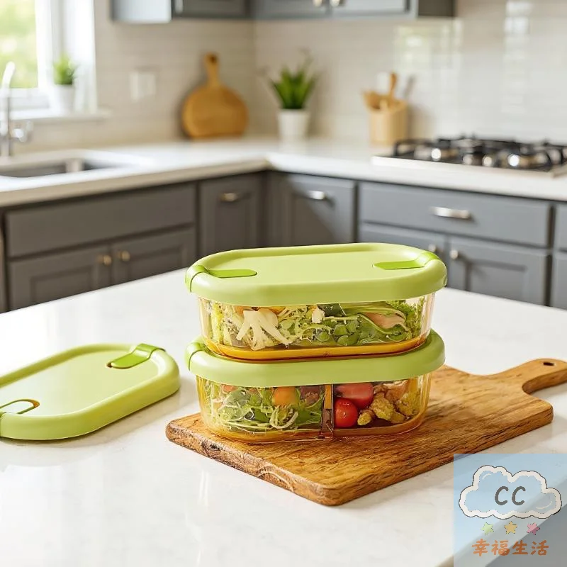 

Стеклянный ланч-бокс HUA HUA 2025 для микроволновой печи для офисных работников, отдельный термостойкий ланч-бокс, герметичная и свежая с крышкой