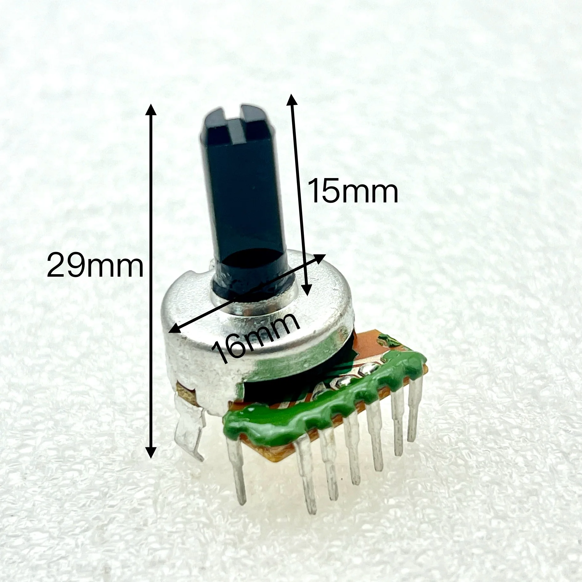 1 piece 161 potentiometer 6+1 pin B20K B50K B100K rotary potentiometer handle length 15mm