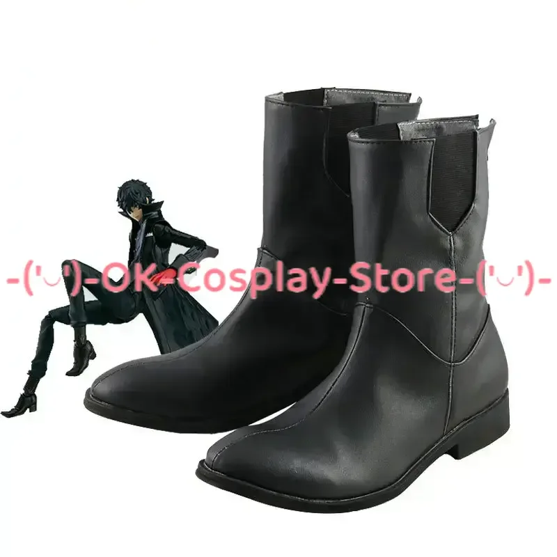 

Game Persona 5 Amamiya Ren Cosplay Shoes Fate PU Leather Shoes Halloween Carnival Boots Cosplay Props Custom Made