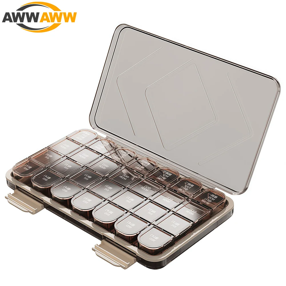 

Pill Organizer 21/28 Day, 3/4 Times a Day Pill Cases, Large Compartments Medicine Container for Vitamins, Fish Oil, Supplements