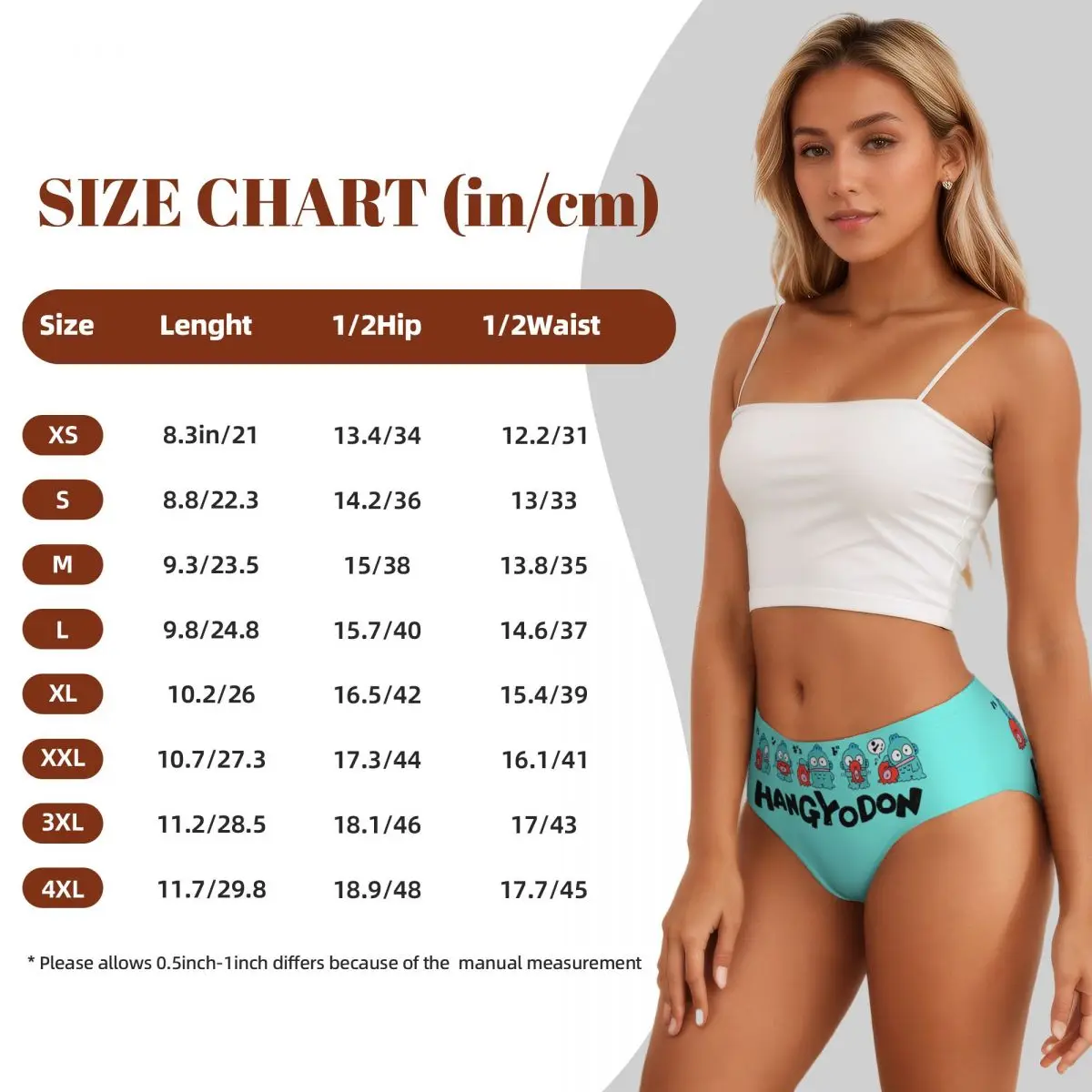 Hangyodon والأصدقاء النساء ملخصات سراويل داخلية الجدة لينة الملابس الداخلية للإناث S-4XL