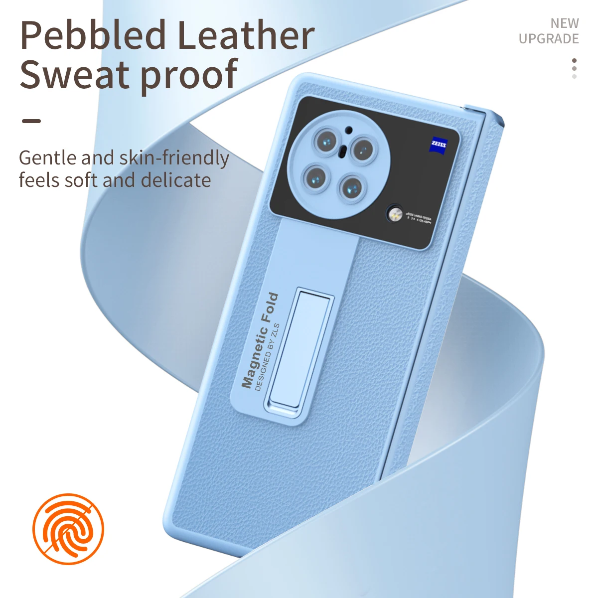 2pc Hinge Protective Pencil Case for Vivo X Fold Litchi Grain Leather with Handwritten Pen Tempered Glass Kickstand Cover X FOLD