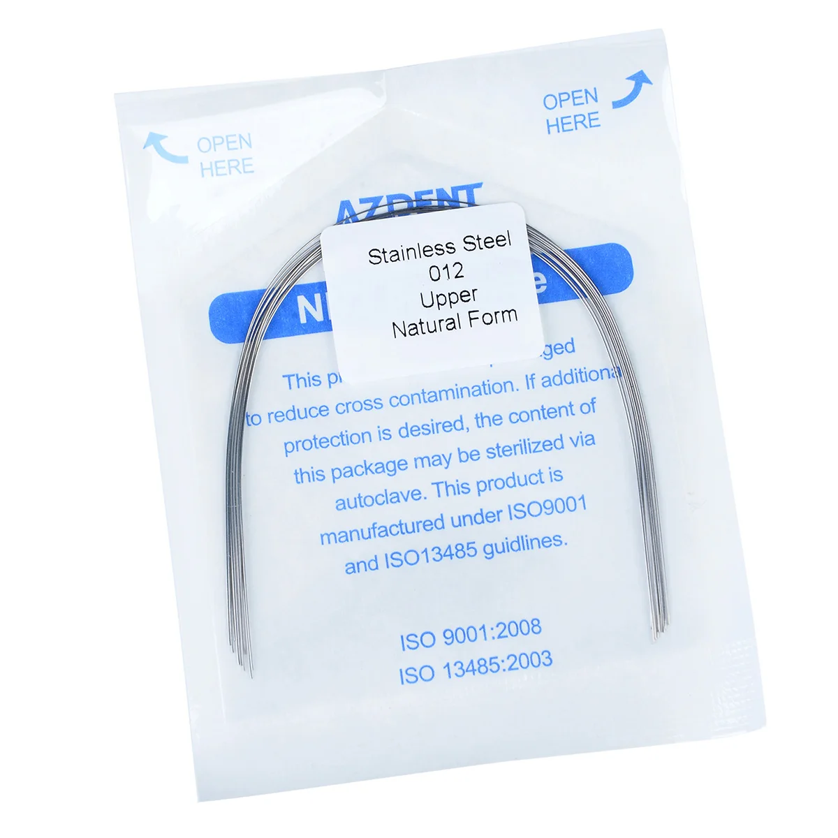 10 Stück/Packung AZDENT Dental Kieferorthopädische Edelstahl-Rechteck- und Rundbogendrähte Natürliche Form Oberer und Unterer Bogendraht für Zahnmedizin – Detail 1