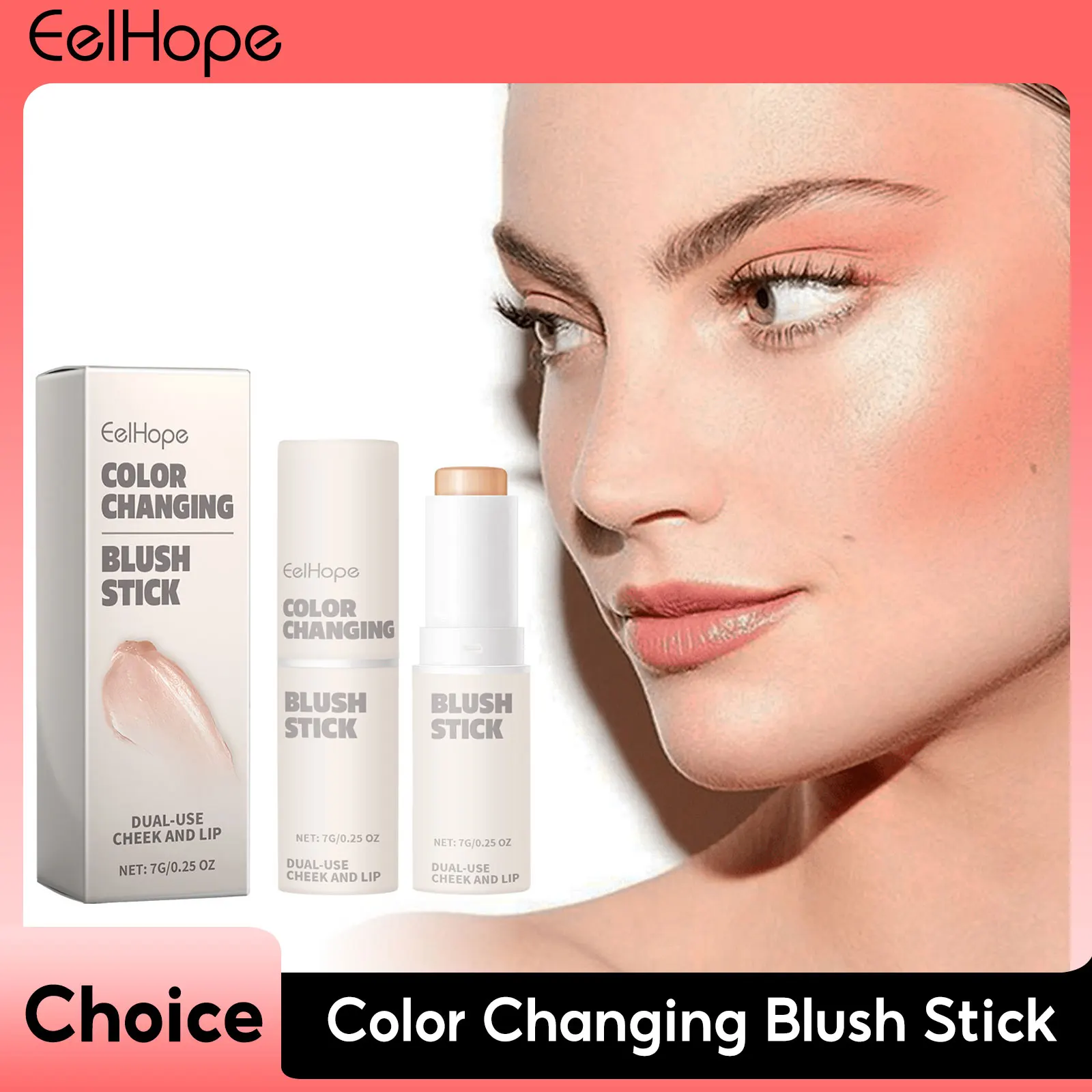 Colorete en barra que cambia de Color, hidratante teñido, de larga duración, para labios, mejillas, ojos, crema ligera, maquillaje multiadhesivo, cosméticos de contorno