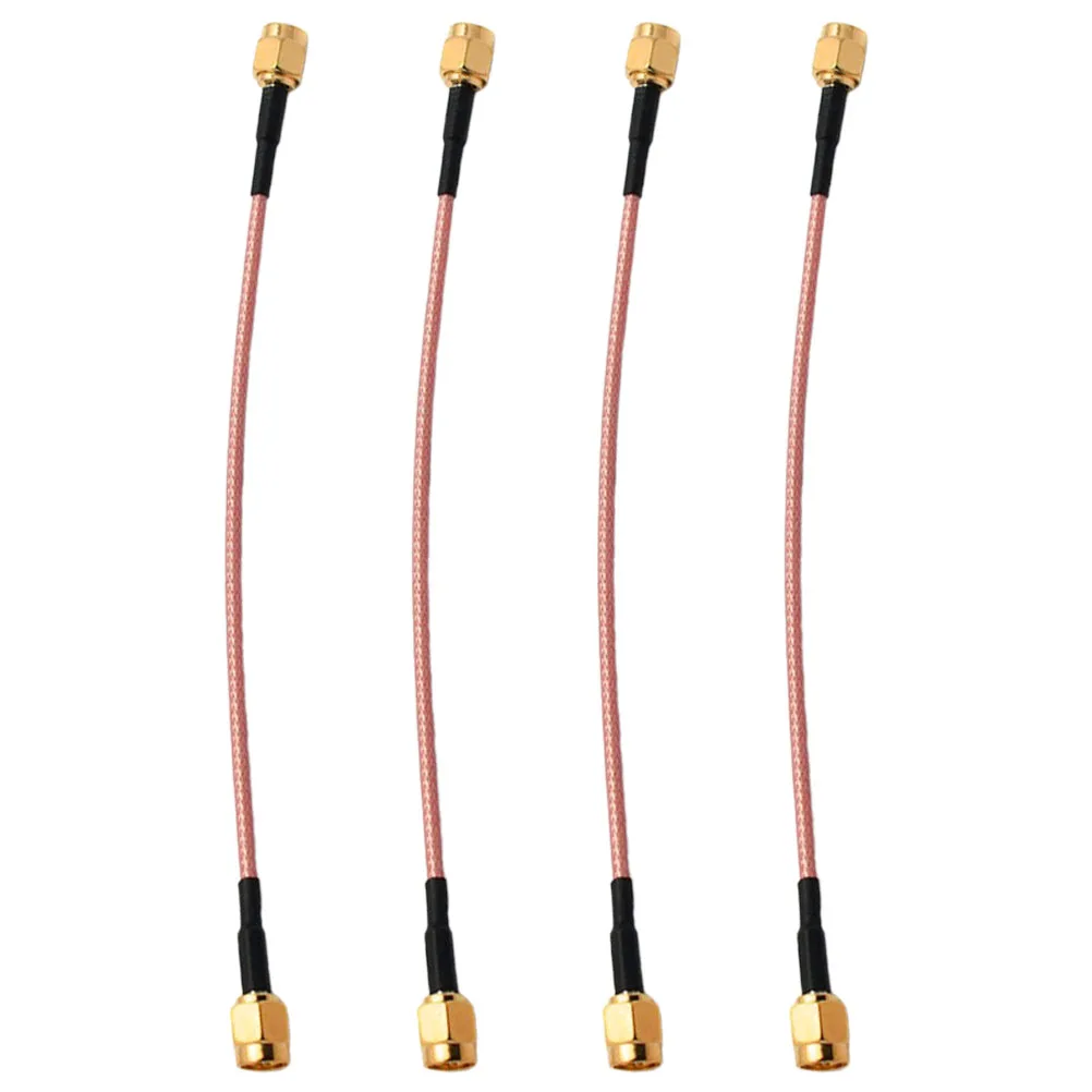 4pcs Sma Male To Male Adapter High Precision Signal Transmission Compact Connector For Wireless Communication Broadcast