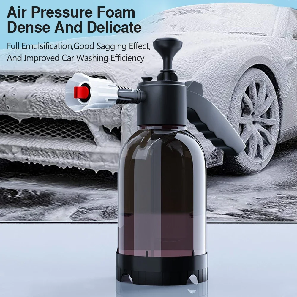 

2 Liter Foam Sprayer Car Wash Handheld Foam Sprayer Sprayer Plastic Disinfectant Bottle Car Cleaning Tool with Double Nozzle