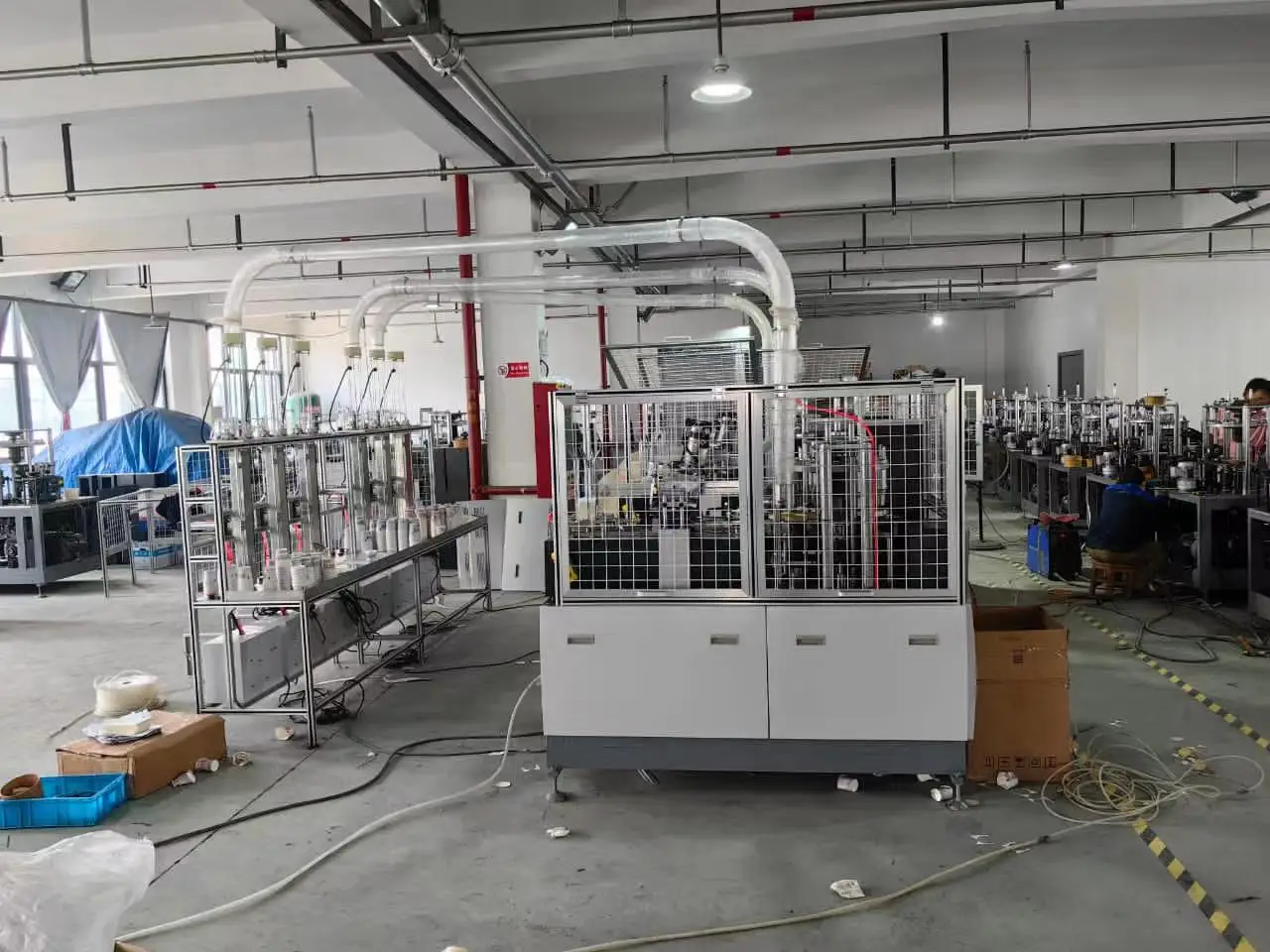 Customized 80-120psc/Min High Speed Automatic Double Wall Disposable Tea Coffee Paper Cup Making Machine/Machine Printing On Pap