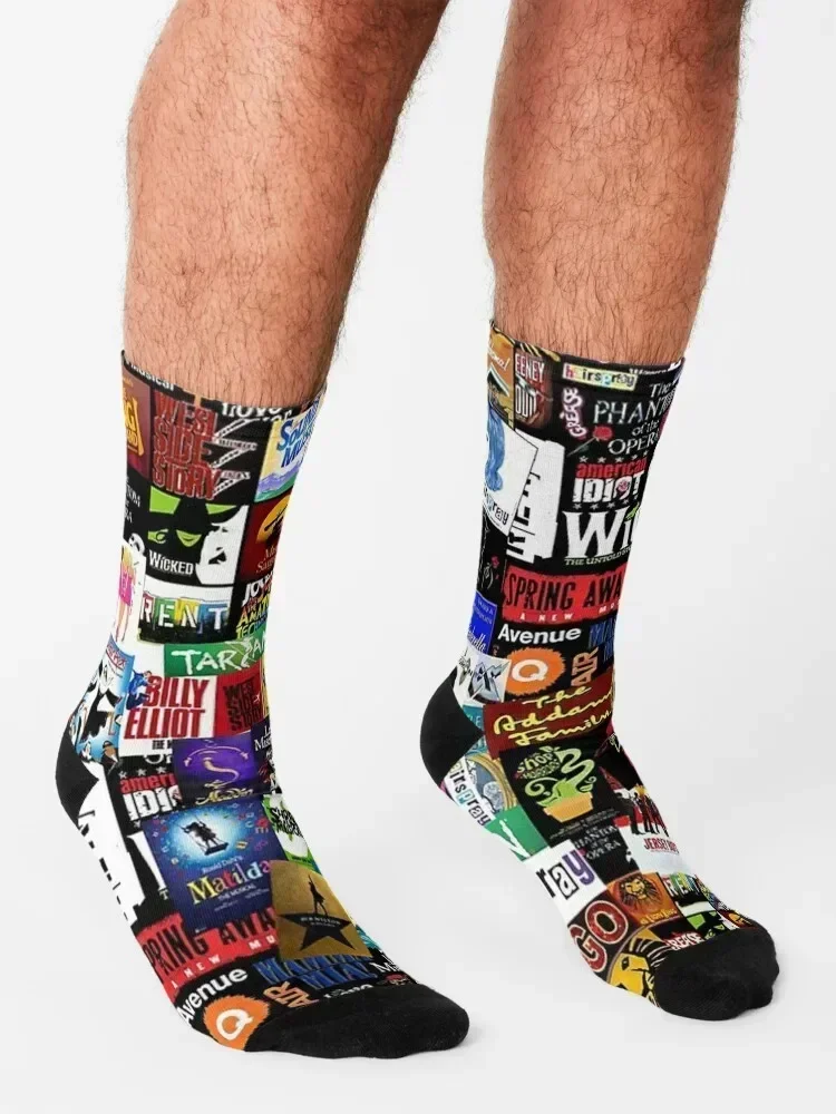 music collage newest Socks New year's happy christmas gifts christmas stocking Socks For Girls Men's