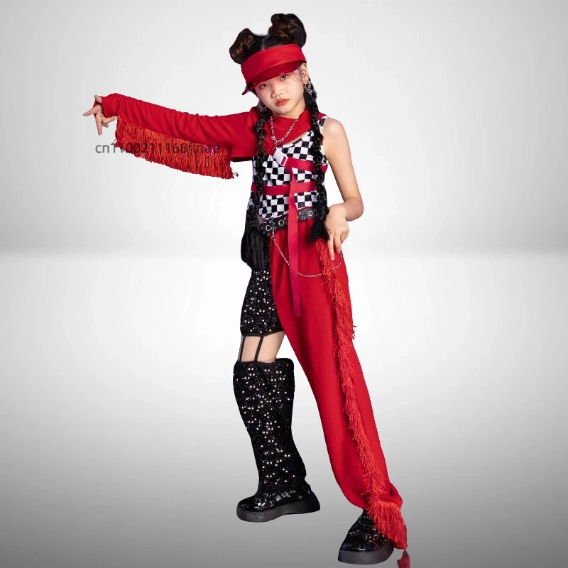 أزياء رقص الجاز العصرية للفتيات، مجموعات رقص الشوارع للأطفال، مجموعات أزياء أداء الهيب هوب للأطفال