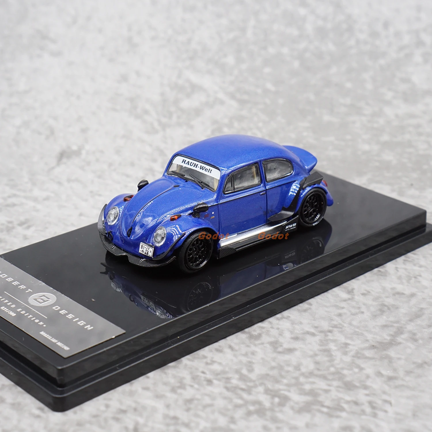 1:64 Scale Diecast Alloy Volkswagen Beetle RWB INSPIRE Toys Cars Model Classics Adult Gifts Souvenir Collection Static Display