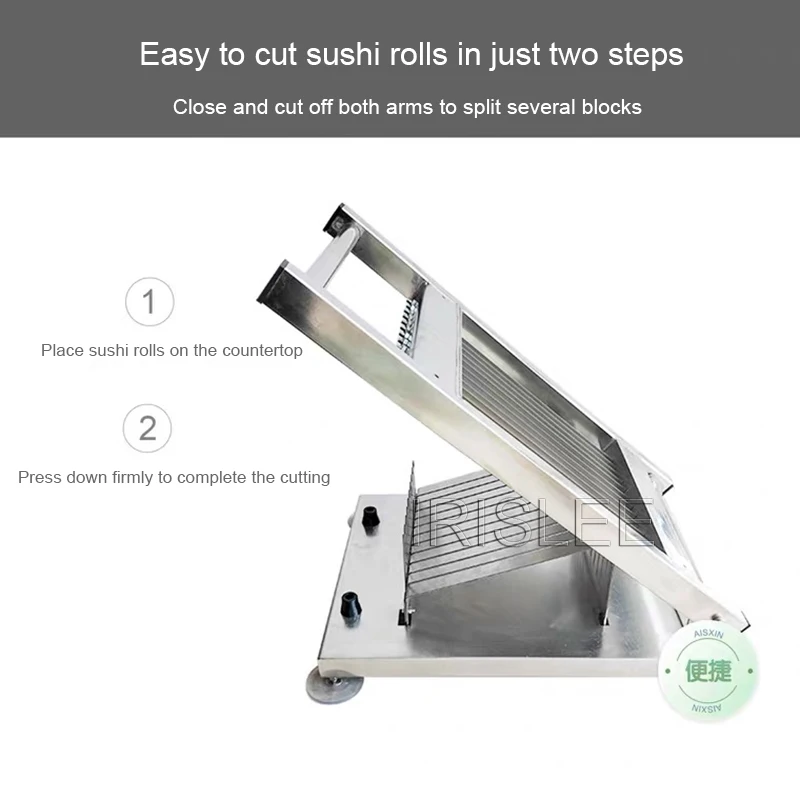 Commercial Manual Sushi Roller Forming Cutter Food Grade Fast Sushi Rice Roll Cutting Machine