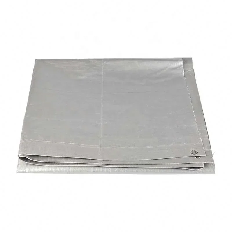 【From China】Heavy D-uty Tarpaulin Brown Green Waterproof Sliver PE Breathable Coated Pattern Polyethylene Material