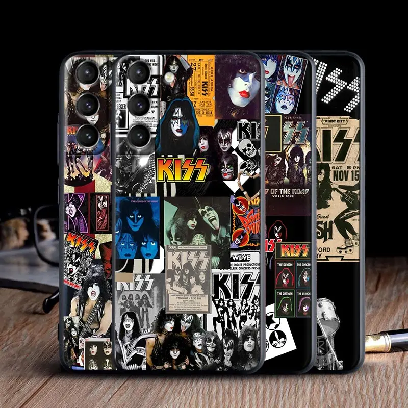 Kiss Rock Band KissBand Phone Case For Samsung Galaxy S24 Ultra S23 FE S22 5G S21 S20 Back Cover S23 S24 Plus S10 Silicone Cases