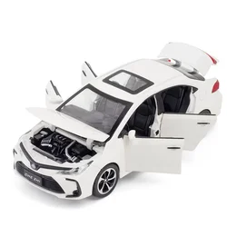 1:32 Toyota Corolla Hybrid Toy Car Diecast Alloy Metal Miniature Model Pull Back Sound and Light Collection for Children Gifts