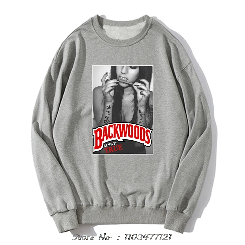 Backwoods Blunt Weed Us Screen Printed Hoodie, Sweat-shirt en Y pour hommes, Hip Hop Street Extend Cotton Streetwear Clothing, Design