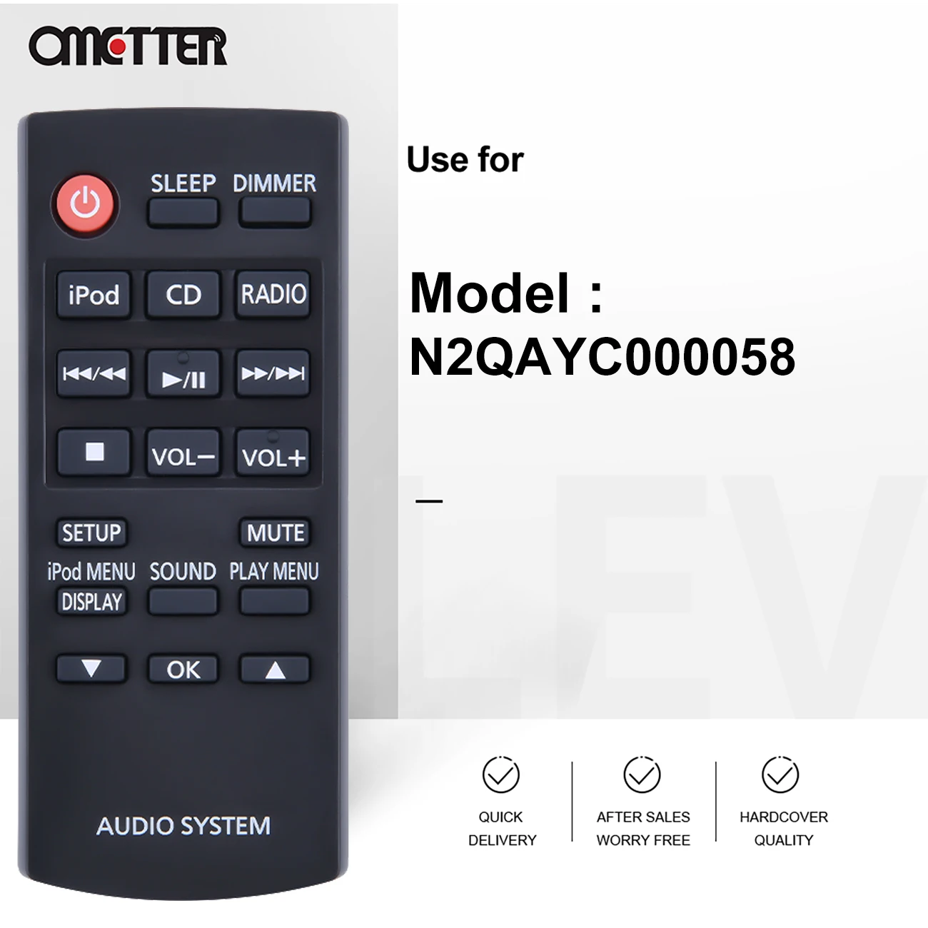 N2QAYC000058 يصلح لنظام الصوت باناسونيك التحكم عن بعد الأصلي SC-HC27 SC-HC38 SC-HC58