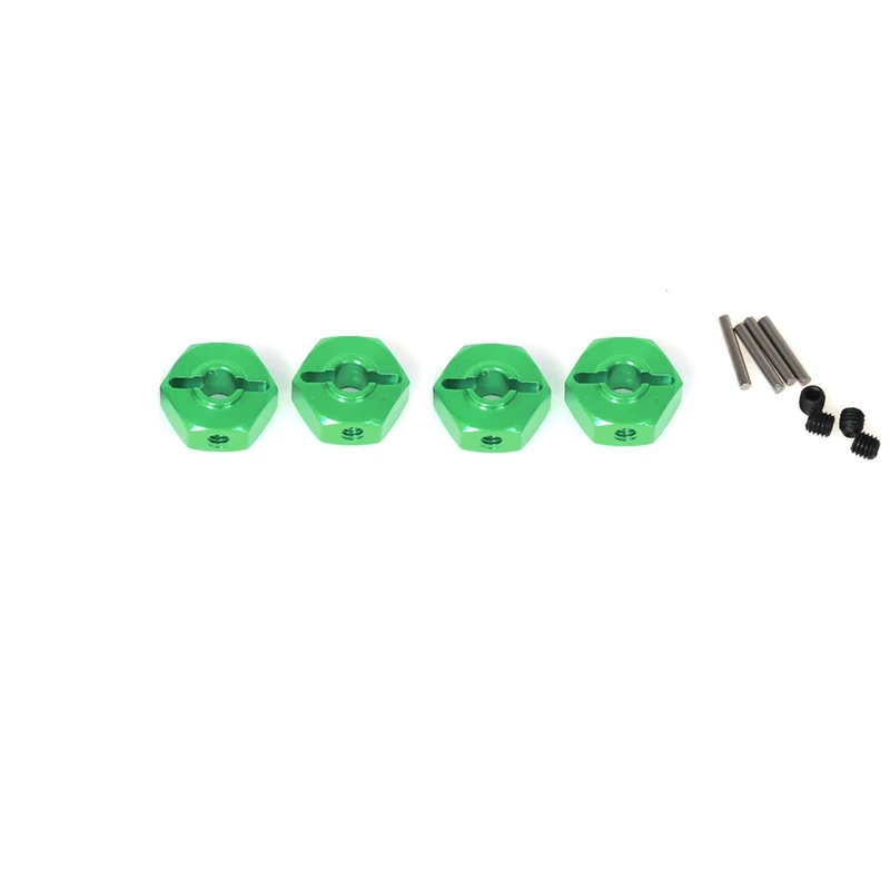 RC Car Upgrade Adapter Hexagon 12mm Kit for LOSI 1/18 Mini LMT 4X4 Brushed Monster Truck RC Car Upgrade Parts Green