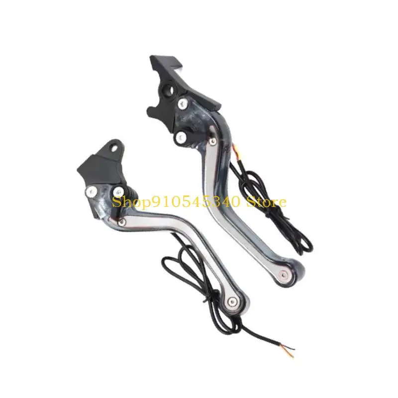 U2JA Handlebar Brake Lever Replacement Pair with LED Light Detail, 22mm 7/8''