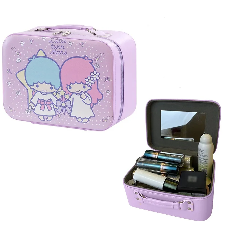 Makeup Bag With Mirror New Kulomi Cute Large Capacity Portable Cartoon Melody Makeup Box