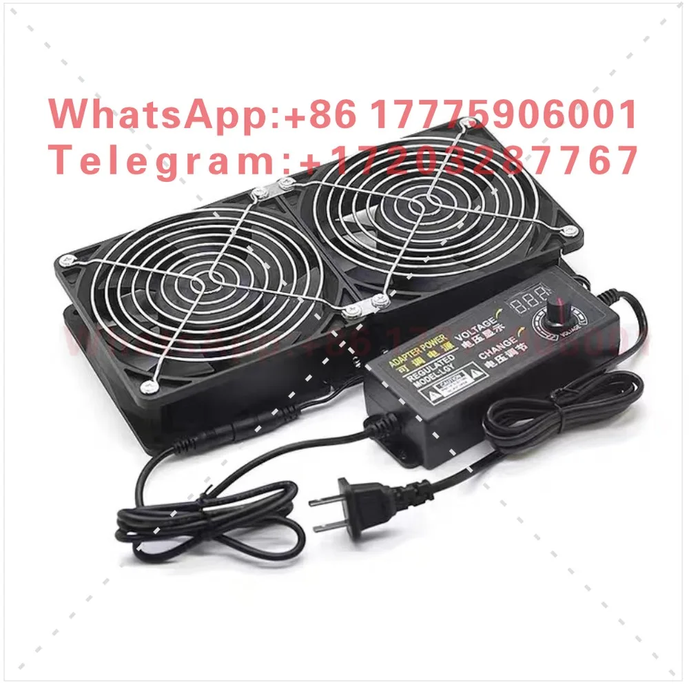 12CM case, 110V-220V adjustable speed computer cabinet, graphics card rack, water cooler, violent cooling fan