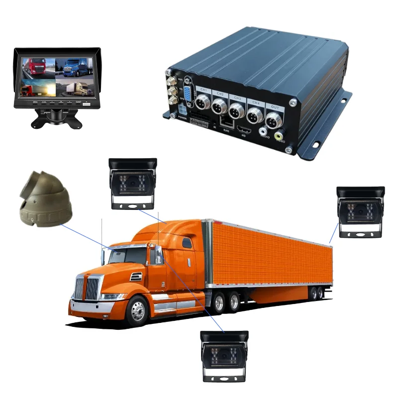 Tech 1080P 4G AI Mobile Car Video Recorder 4G WIFI GPS ADAS DMS MDVR Truck DVR Detection Fleet Tracking Systems