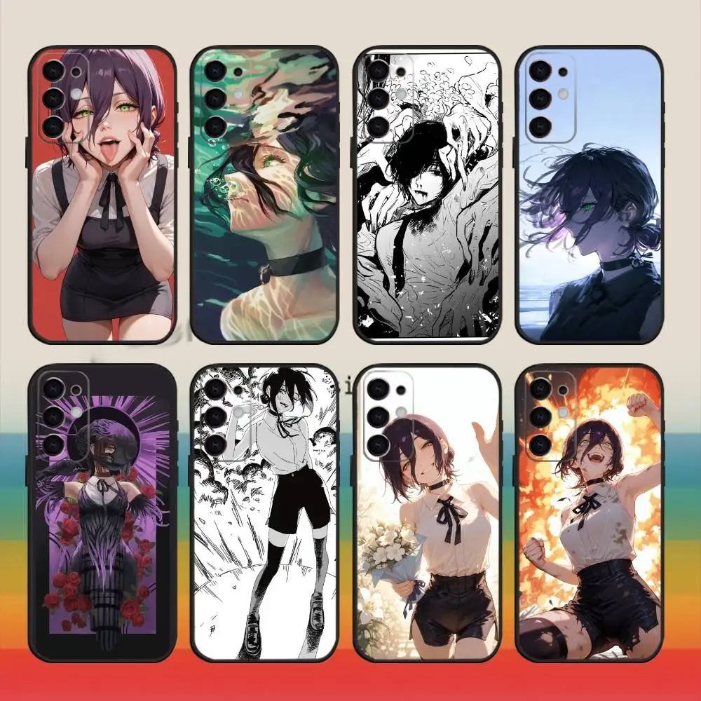 

C-Chainsaw Man R-Reze Phone Case For Samsung S25,S24,S21,S22,S23,S30,Ultra,S20,Plus,Fe,Note,10,9,5G Black Cover