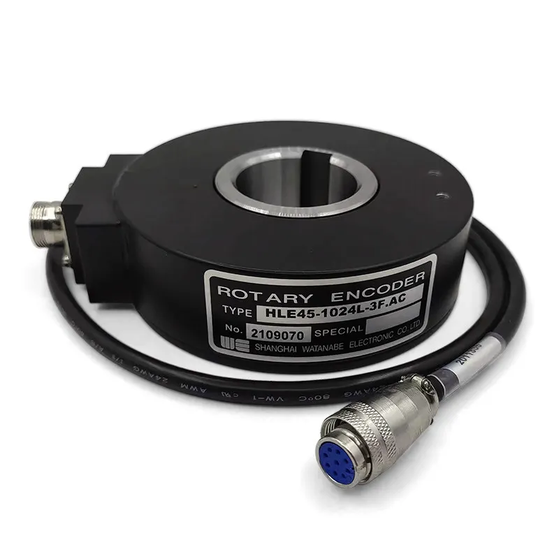 New Watanabe Crane Hollow Shaft Encoder High Precision HLE45-1024L-3F AC 1024H 600L-3F