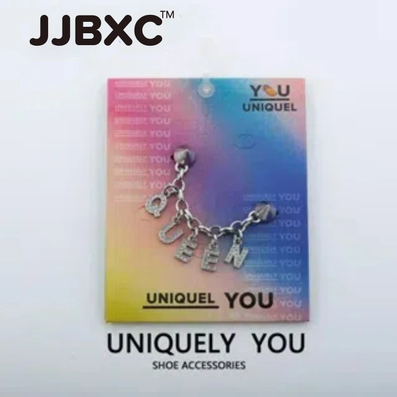 

JJBXC set Shoe Buckle and Accessories (with Cardboard) Metal Silver Chain Series