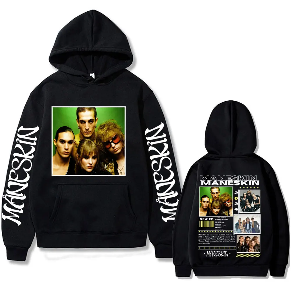 

Famous Italian Rock Band Maneskin Graphic Hoodie Men Women Clothing Fashion Vintage Tracksuit Male Casual Oversized Sweatshirt