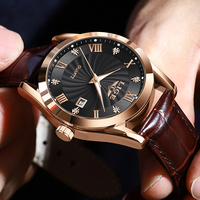 LIGE Brand Luxury Leather Watch Men Fashion Business Men Watch Military Sport Quartz Chronograph Clock Male Waterproof Watches