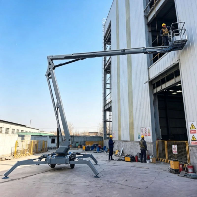Customized Boom Man Lift Cherry Picker Spider Boom Lift Aerial Work Platform Trailer Articulating Telescopic Towable Lift