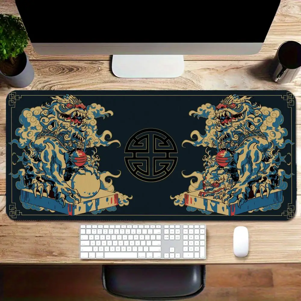 

Chinese Style Art Mouse Pad Large Rubber Base Non-slip PC Desk Accessories Mousepad for Office and Gamer Keyboard Mats Decor Mat