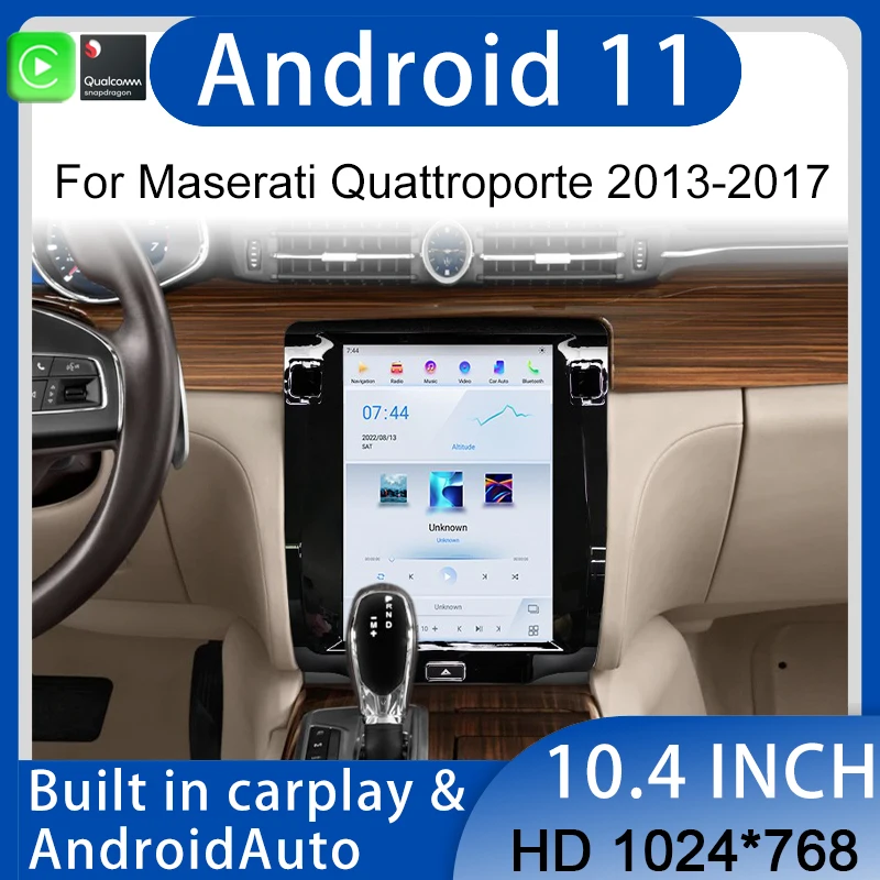 Android 11 Carplay For Maserati Quattroporte 2013-2017 Car GPS Navigation Video Player Multimedia Auto Radio Head Unit 4G WIFI