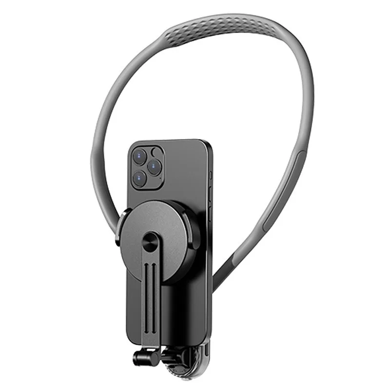 Mobile phone anti-shake shooting magnetic neck bracket, first viewing angle action camera bracket