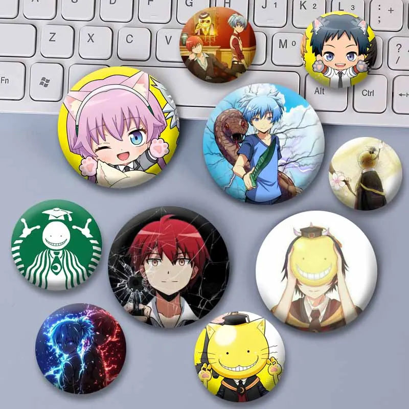 Funny Koro Sensei Octopus Meme Brooch Anime Assassination Classroom Badge Karma Nagisa Cartoon Enamel Pins Bag Hat Jewelry Gifts