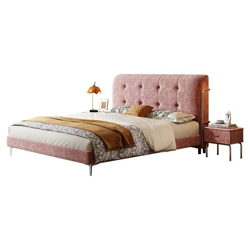 French retro Bauhaus bed, Chenier 1.5m small apartment master bedroom