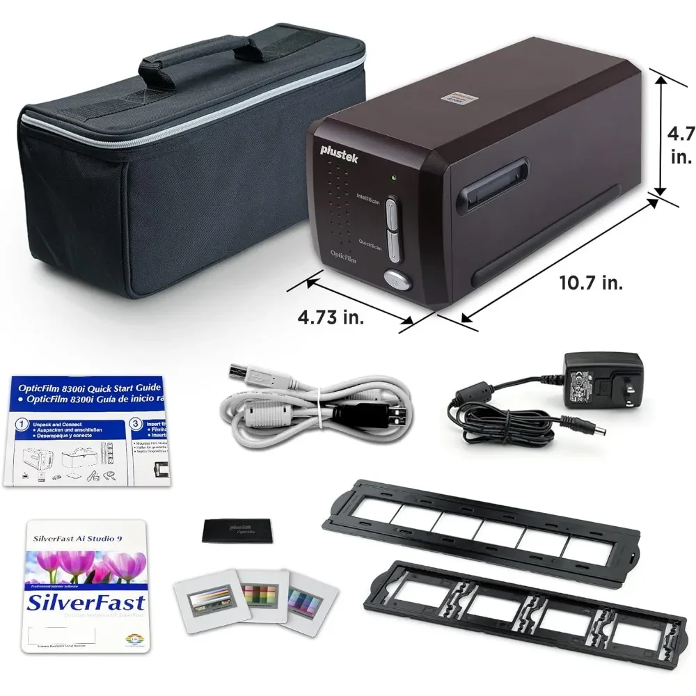 Scanner de film Ai 8300i, Abrite un film de 35mm et glisse dans un appareil numérique, Bundle SilverFast Ai Studio 9 + QuickScan Plus