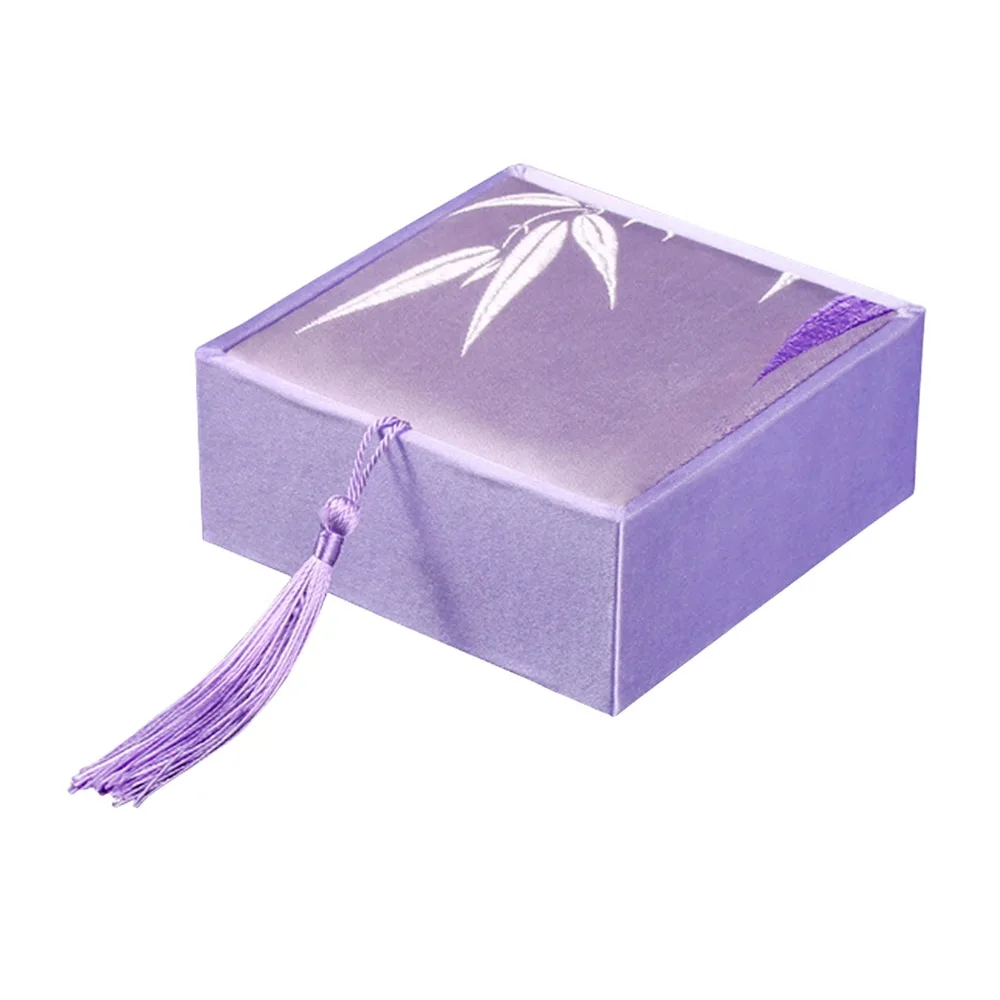 

Chinese Style Vintage Tassel Jewelry Box Damask High-quality Jewelry Storage Box Bamboo Leaves Bracelet Gift Box Jewelry Storage