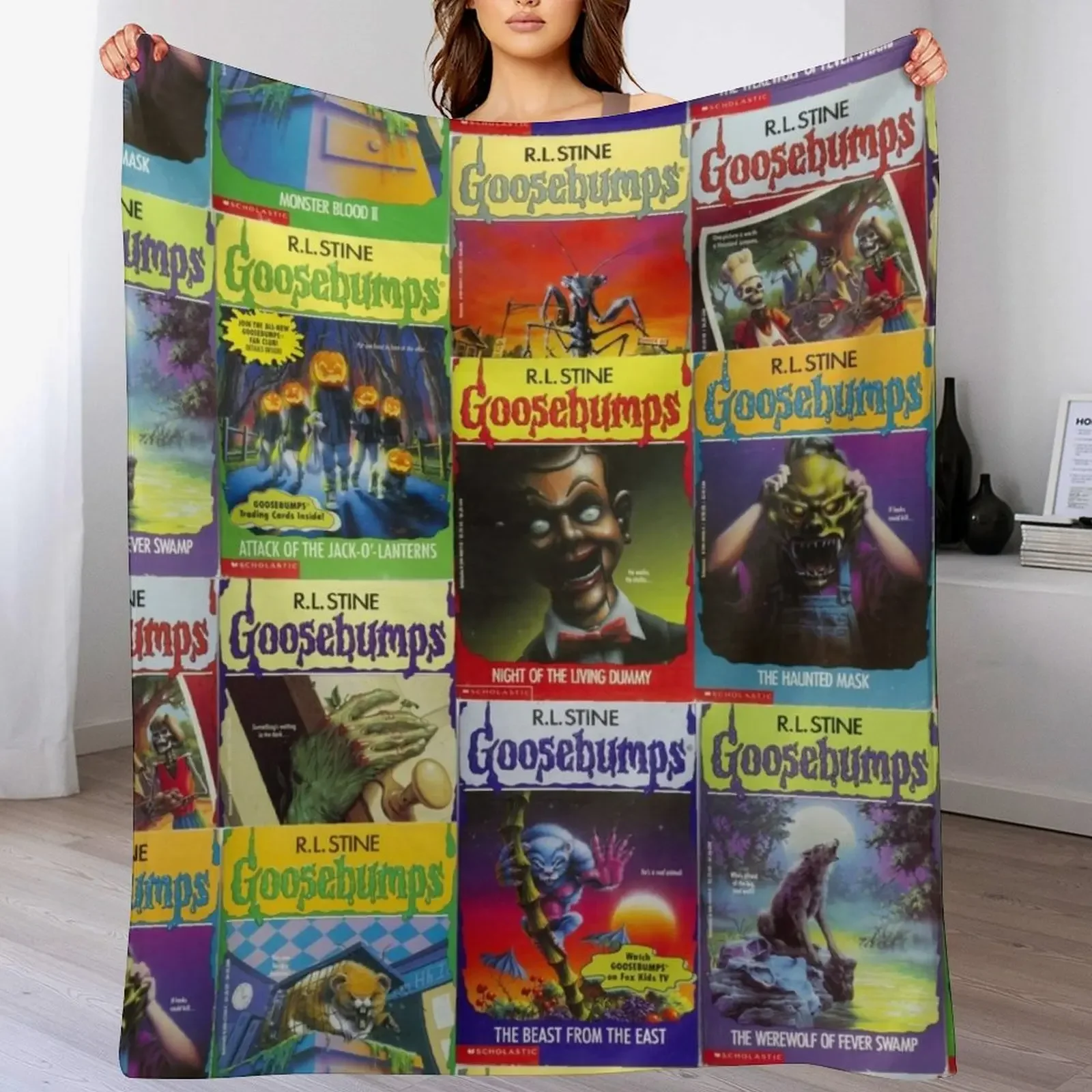 Goosebumps Greatest Hits Throw Blanket anime Softest Hair Blankets