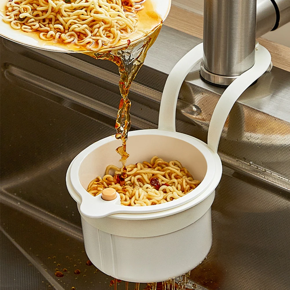 

Регулируемая подвесная сливная корзина для раковины для домашней кухонной раковины, сепаратор остатков пищевых продуктов, корзина для фильтра и сливная корзина для мытья фруктов