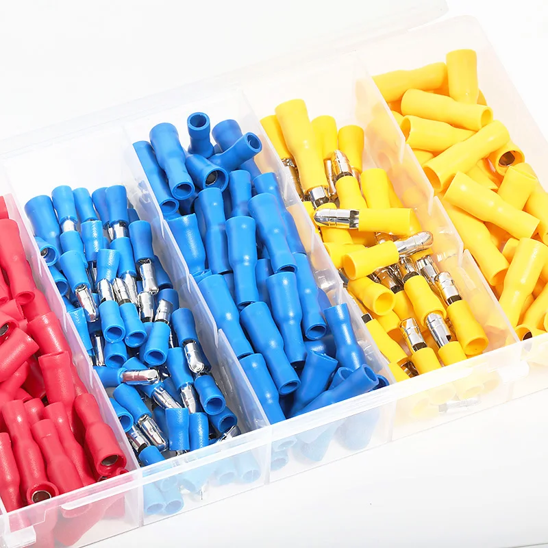 50PCS Assorted Female Male Bullet Butt Connector Insulated Crimp Wire Terminals Quick Splice Wiring Cable Plug for 22~10AWG