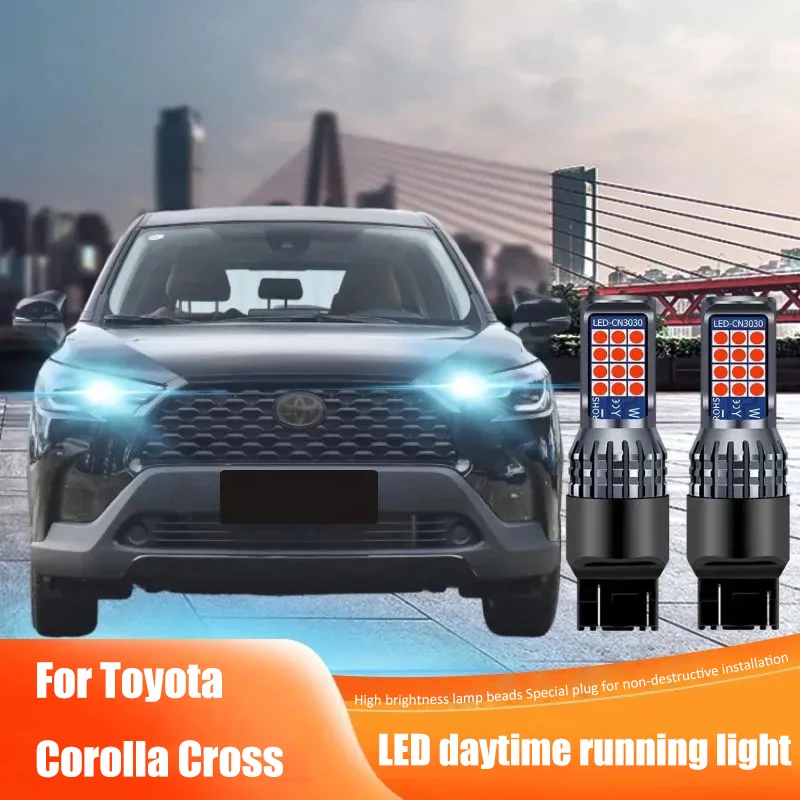 2PCS T20 led Lights for Innova Toyota Corolla Cross Fortuner Specially Replace Twilight Front Park Light Day Running Light (Not