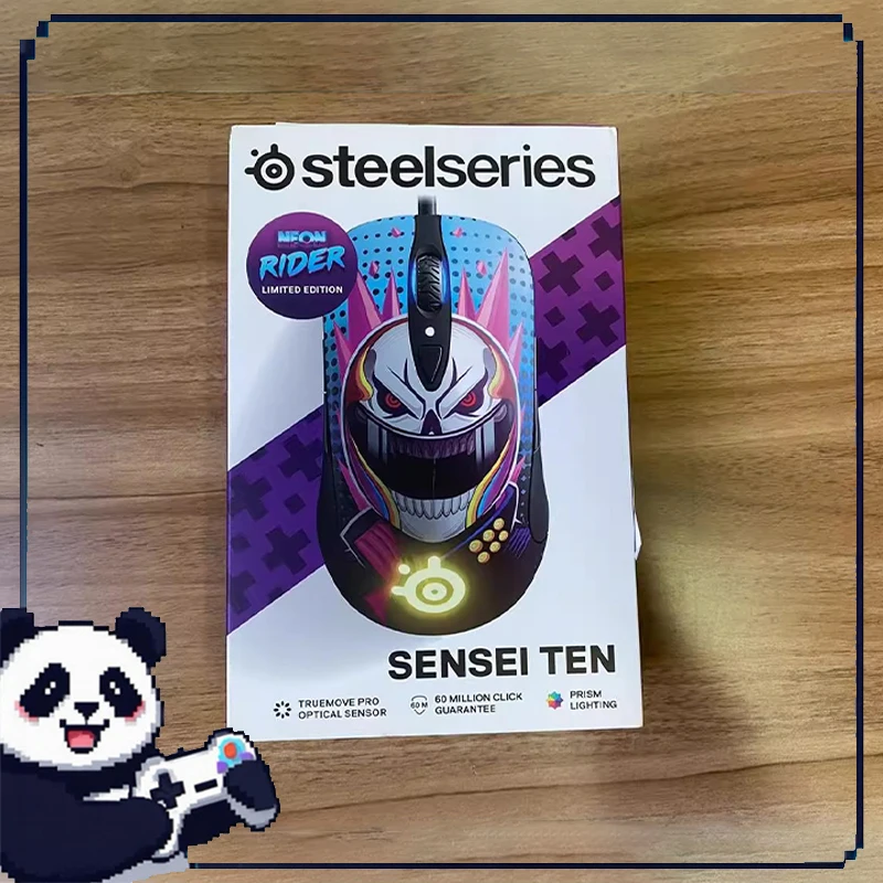 

Игровая мышь Sensei Ten Neon Limited Edition Truemove Pro Sensor, 4 боковых клавиши, ускорение, 50 г, RGB Gamer Fps, проводная мышь для киберспорта