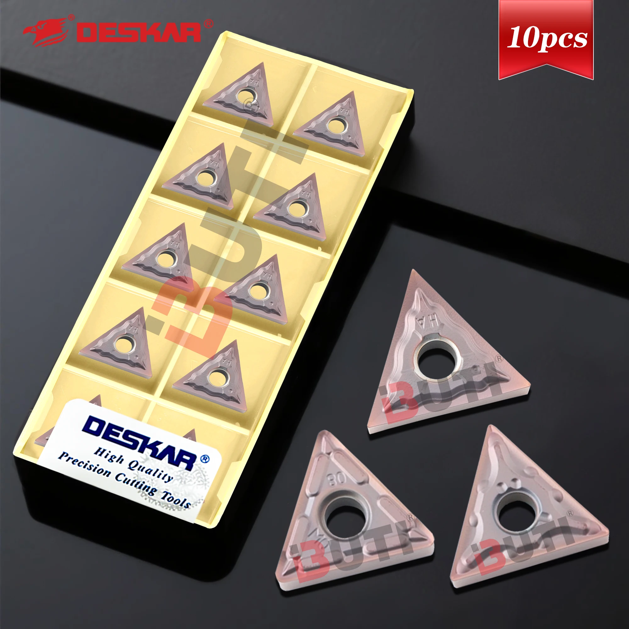 DESKAR 100% Original Triangular Outer Circle Inserts TNMG160404/160408-MA MQ HS LF6018 Stainless Steel Slotting Turning Inserts
