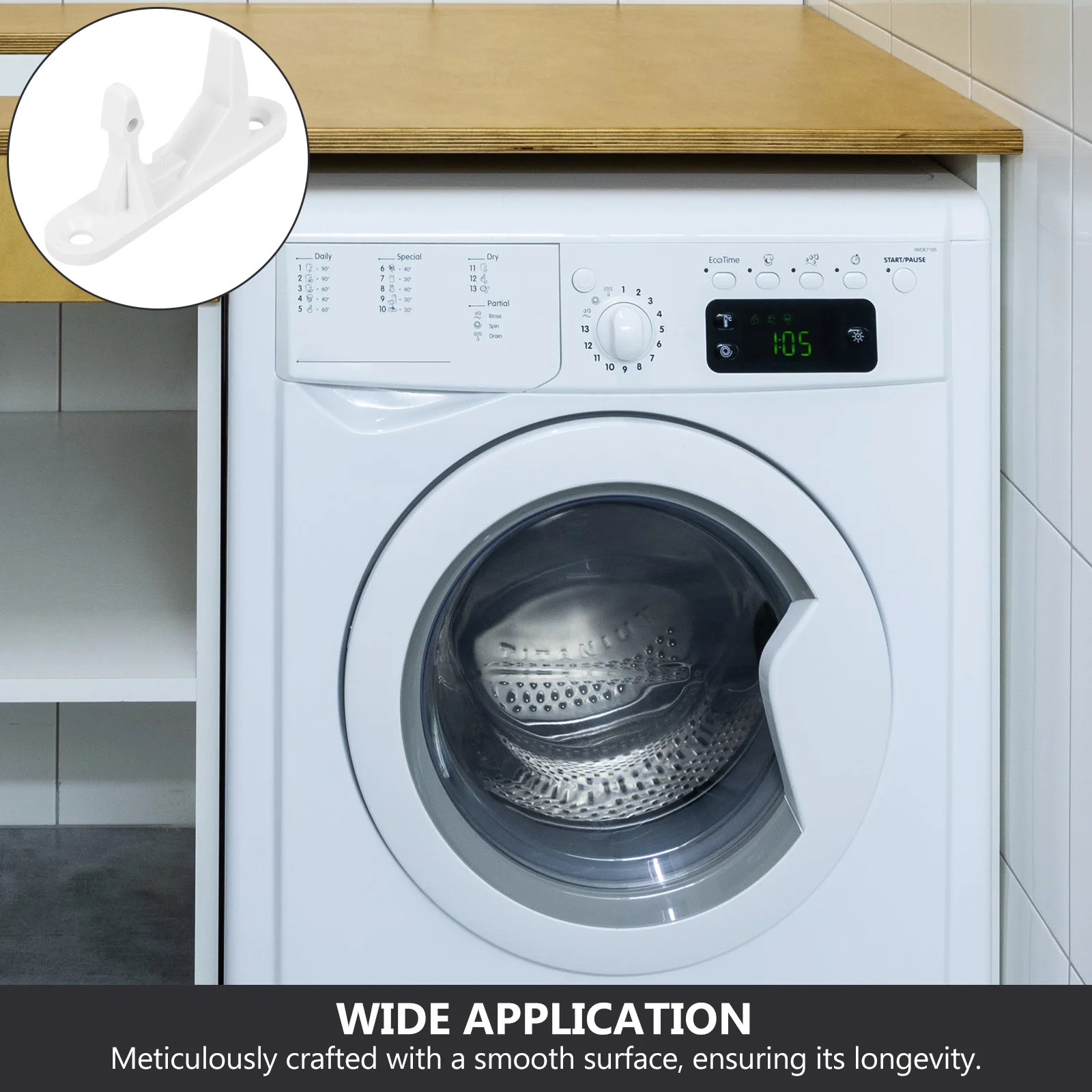 

4Pcs Plastic Washer Door Striker Replacement for Washing Machine Door Buckle Simple Installation Fine Craftsmanship Wide