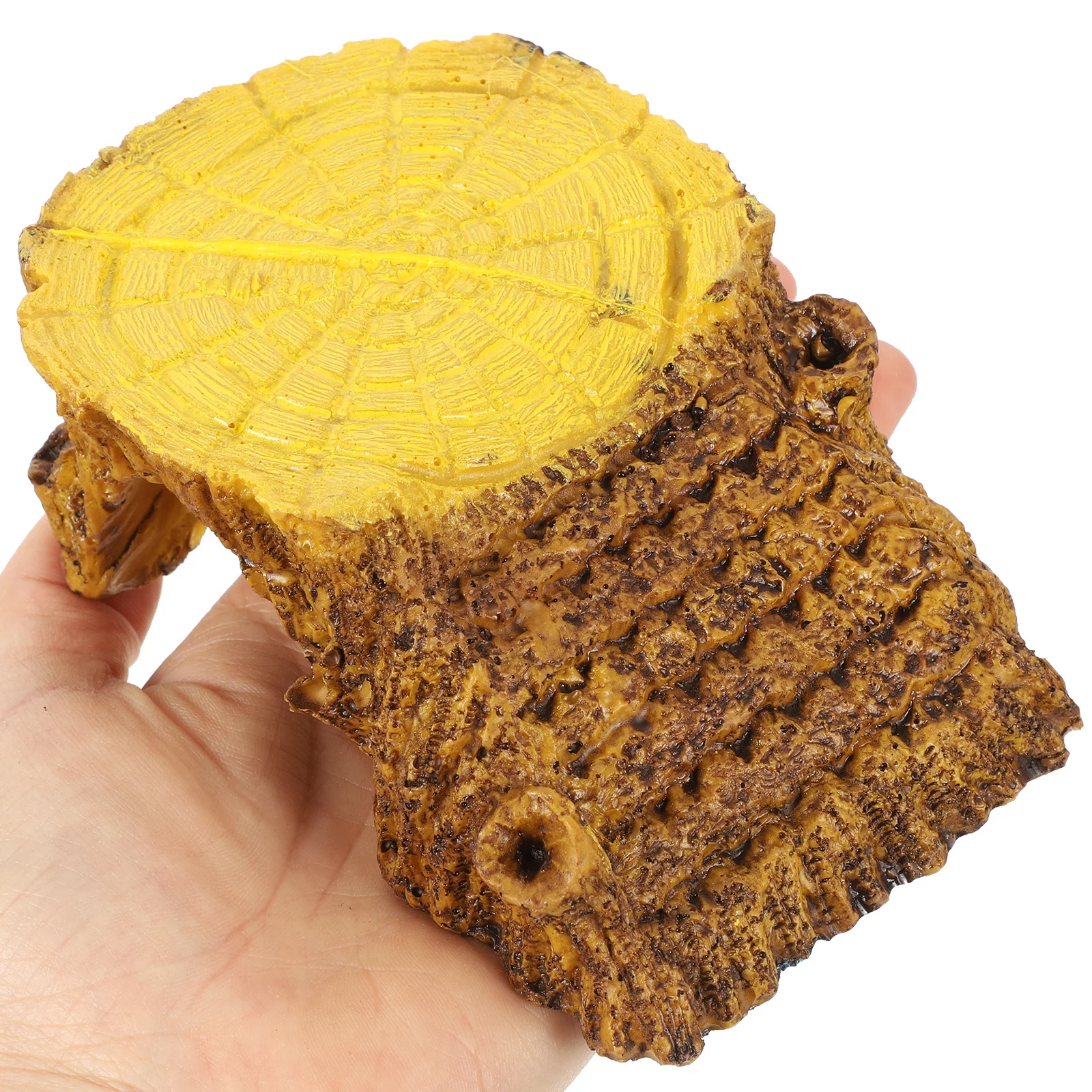 

1Pcs Wood Grain Turtle Platform Resin Basking Terrace for Aquarium Reptile Rest Spot Pet Sunbathing Supply Fish Tank Decoration