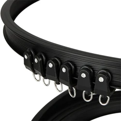 Flexible Curtain Track 5 Meter Ceiling Rails with Rollers and Brackets for Drapery and Room Dividers Home or Office